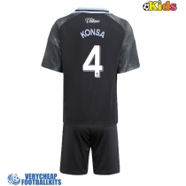 Aston Villa Ezri Konsa #4 Replica Away Minikit 2025-26 Short Sleeve (+ pants)